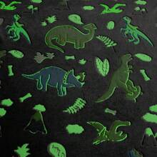 Leuchtender Dinosaurier Muster Decke, weich warm bequem süßer Dinosaurier Fleece Decke, einzigartiges Dinosaurier Spielzeug Geschenk, grau leuchtende Dinosaurier Zimmer Deko Decke, geeignet für Geburtstag, Feiertage, Mehrzweck