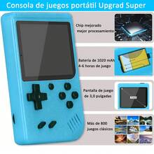 Consola de Videojuegos Retro 500 en 1 Juegos Clásicos Tipo Game Box Consola,Amarillo - Amarillo - Ver 3