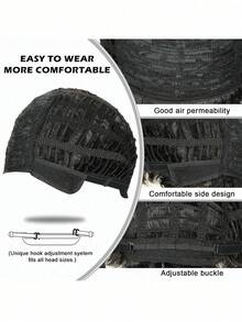 Black Short Pixie Cut Wigs For Black Women Short Wigs For Black Women Pixie Cut Curly Wig With Bangs Black Women Wigs - 黑色棕色 - 查看 9