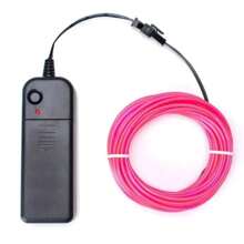 1 Pc, 9.8Ft/16.4Ft Glow EL Wire Cable LED Neon Christmas Dance Party DIY Costumes Clothing Luminous Car Light Decoration Clothes Ball Rave With Battery Drive Box