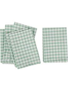 2/6/12/240pcs Casual Fresh Plaid Napkins, Skin-Friendly Absorbent Reusable Washable, Suitable For Living Room, Dining Room, Party, Daily Home Decor