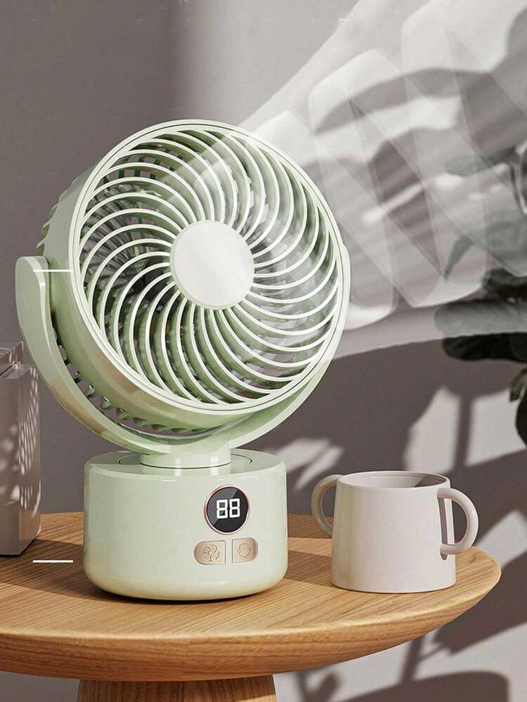 Ventilador de escritorio, ventilador eléctrico de sobremesa, ventilador mini portátil de alta potencia y súper silencioso para oficina, ventilador de enfriamiento y circulación potente para estudiantes, dormitorios y mesitas de noche, recargable y de larga duración, selecciones de primavera y verano, regalos para damas de honor, para habitación, dormitorio, playa, viajes, para hombres, para mujeres, vacaciones - Multicolor - Añade 7