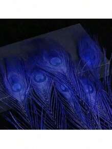 10pcs Natural Peacock Feathers Green Big Eyes Trimmed Peacock Feathers For DIY Crafts Arts Carnival Masquerade Mask Christmas Hair Accessories Wedding Holiday Party Costume Decoration