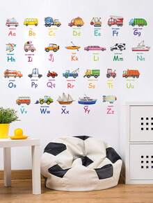 1pc Letter & Train Pattern Wall Sticker, Modern PVC Wall Decal For Home Decoration, Stickers, Wall Decal, Vinyl Decal For Home Decorations, Spring Decoration Items Refresh Your Home, Rama Decoration Stickers School Decor School Surprise Dormitory Decor Back To School Room Decor School Supplies - Multicolor - View 11