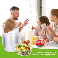 10/25 Pastry Bowls, Transparent Bowls, Salad Bowls, Kitchen Seasoning Plates, Soy Sauce Plates, Vinegar Plates, Suitable For Parties, Snacks, Food And Fruit Bowls, Used To Hold Ice Cream, Desserts, Soups, Snacks, Household Or Event Party Supplies - Multicolor - View 8