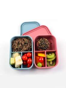 700ml Silicone Lunch Box Microwave Oven Special Heating Meal Box Set Segmented Storage Box Bento Box