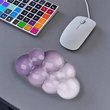 Cloud-Shaped Wrist Rest Pad, Made Of PU Material, Non-Slip Rubber Base, Memory Foam, Suitable For Keyboard & Mouse Pad, Soft PU Cloud-Shaped Wrist Rest Pad, Rubber Base, Memory Foam, Relieves Hand And Wrist Pain, Provides Support - Cloud Wrist Rest - View 2