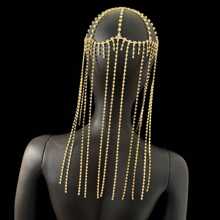 Nuevo accesorio para el cabello con borlas y rhinestones brillantes para mujer, diadema con rhinestones de moda, accesorios para el cabello para actuaciones en el escenario