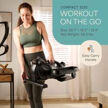 Lifepro Under Desk Elliptical Exercise Machine – Mini Bike Elliptical For Low Impact Leg & Arm Movement – Quiet Magnetic Resistance, LCD Display – Compact Seated Workout For Seniors - Black - View 9