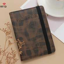 Leather Passport Holder, Document Bag Card Holder, RFID Anti-Theft Passport Cover, Portable Multi-Function Passport Bag - Multicolor - View 7