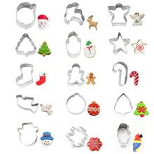 15pcs Mini Christmas Cookie Cutter Set Stainless Steel Cookie Mold Santa Claus, Snowflake, Christmas Tree, Snowman, Angel Shapes Baking Tools Small Cookie Molds - Silver - View 13