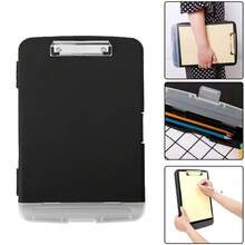 Clipboard With Storage Case Plastic A4 Clipboard Storage For School & Office - Black - View 4