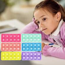 6 Peças Brinquedos de Bolha de Quadro Decimal, Manipulativo de Contagem para Ensino Fundamental, Brinquedo Educativo de Aprendizagem de Matemática, Presentes de Halloween, Natal e Aniversário para Crianças a Partir de 3 Anos