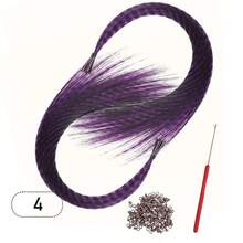 Extensiones de cabello de plumas sintéticas de color I-Tip, 16 , 20 hebras, accesorios de extensiones de Festival de fibra resistente al calor para mujer - 6-huangbai - Ver 12