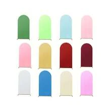 6英尺/6.6英尺/7.2英尺婚礼拱门装饰背景，适用于婚礼、派对的拱形背景，多种颜色可选，双面弹力布拱形背景（不含拱门支架） - 彩色 - 查看 3