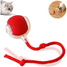 Auto - Rolling Interactive Cat Chase Ball Toy – Durable Indoor Solution For Bored Kittens & Adult Cats, Smart Speedy Tail Design To Simulate Prey Movement, Perfect For Active Play & Stress Relief