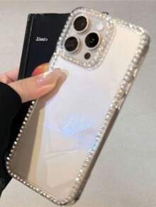 奢华闪亮水钻边框手机壳，兼容 15/15 Pro Max/15 Pro/15 Plus/11/12/13/14/16 Pro Max/XS/XR/11 Pro/11 Pro Max/12 Pro/12 Pro Max/13 Pro/13 Pro Max/7 Plus/14 Pro/14 Pro Max/14 Plus/16 Pro/16 Plus/7 Plus/8 Plus/8/SE2，时尚闪亮3D创意设计，防水防震防摔防刮花。 - 無色 - 查看 6