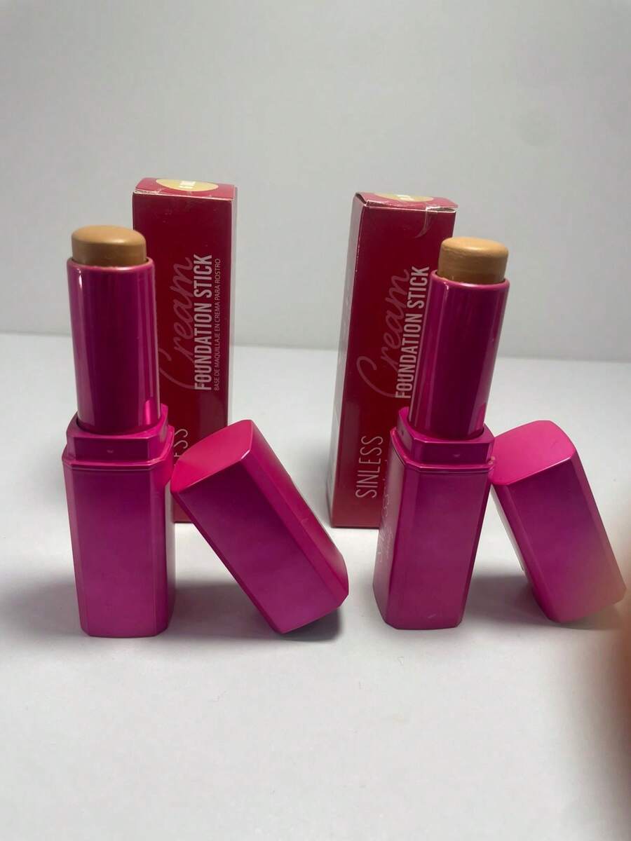 Base de maquillaje en barra cobertura total rostro textura cremosa acabado mate natural aplicación fácil portátil larga duración para todo tipo piel