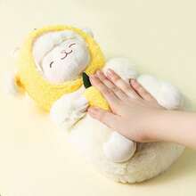 MINISO Cute "Lemon Cute" Sheep Series Standing Sheep Figurine. Soft Plush Material, Skin-Friendly, Exquisite Details Show Off Adorable Charm. Ideal For Figurine Collection And Stress Relief. (1pc) - Yellow - View 4