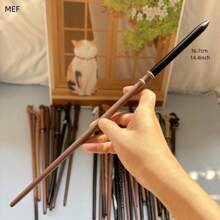 Warner Bros 2 piezas Varita oficial de Warner Bros. Harry Potter, Varita de Hermione, Varita mágica de Ron, Varitas de personajes de la serie de películas de Harry Potter, hechas de resina con núcleo de metal, accesorios de disfraz de Halloween, accesorios de escenario, regalo de Navidad, adecuado para la colección de fans de Harry Potter