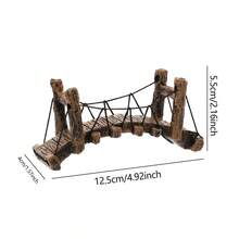 1 件套水族箱造景桥、水族箱装饰桥、水族箱爬虫装饰、女孩生日装饰、水族箱配件、爬虫装饰、水族箱桥、隐藏屋、水族箱树脂宠物箱 - 棕色 - 查看 2