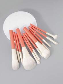 12pcs Holiday Series Makeup Brush Set, Full Convenient Starter Kit For Highlighting & Concealing, Ultra Soft Beauty Tools - Multicolor - View 3