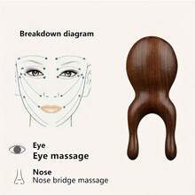 Facial Tools Natural Sandalwood Gua Sha Massager, Wooden Face Lift Massage Tool For Facial Contouring, Blood Circulation Enhancement & Tension Relief Beauty Wellness - 天然木材 - 查看 4