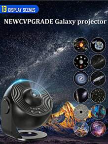 1pc Of 13-In-1 Ultra-Clear Meteor For Galaxy Projector Lamp, USB Interface, USB Lighting Fixtures, 360-Degree Rotating Planetarium LED For Galaxy Projector With Dynamic Meteors, 1/2H Timer And 4-Key Control, RGB Colorful Dynamic Atmosphere Night Light, Suitable For Bedroom Dining Table Ambiance Lighting, Game Room Home Theater Wedding Holiday Gift, Ceiling Illumination.