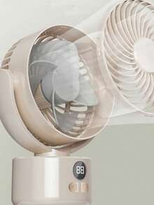 Desk Fan, Tabletop Electric Fan, High-Power Super Quiet Office Desk Mini Portable Fan, Student Dorm Bedside Powerful Cooling Circulating Fan, Rechargeable Long-Lasting