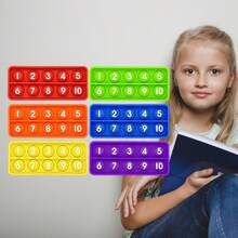 6 Peças Brinquedos de Bolha de Quadro Decimal, Manipulativo de Contagem para Ensino Fundamental, Brinquedo Educativo de Aprendizagem de Matemática, Presentes de Halloween, Natal e Aniversário para Crianças a Partir de 3 Anos