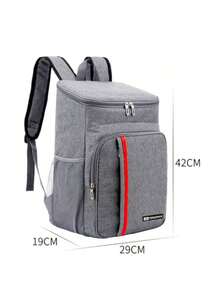 Thermal Backpack Cooler Capacity 23L Waterproof Portable Picnic Hot Cold Ref MM.Loja - Gris - Ver 9