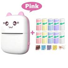 便携式迷你打印机,带热敏卷纸的袖珍热敏打印机,用于照片图片办公室收据标签注释二维码无墨打印的无线智能打印机,带有 IOS Android 应用程序:有趣的打印连接、万圣节 DIY 胶带装饰、圣诞礼物 - 彩色 - 查看 23