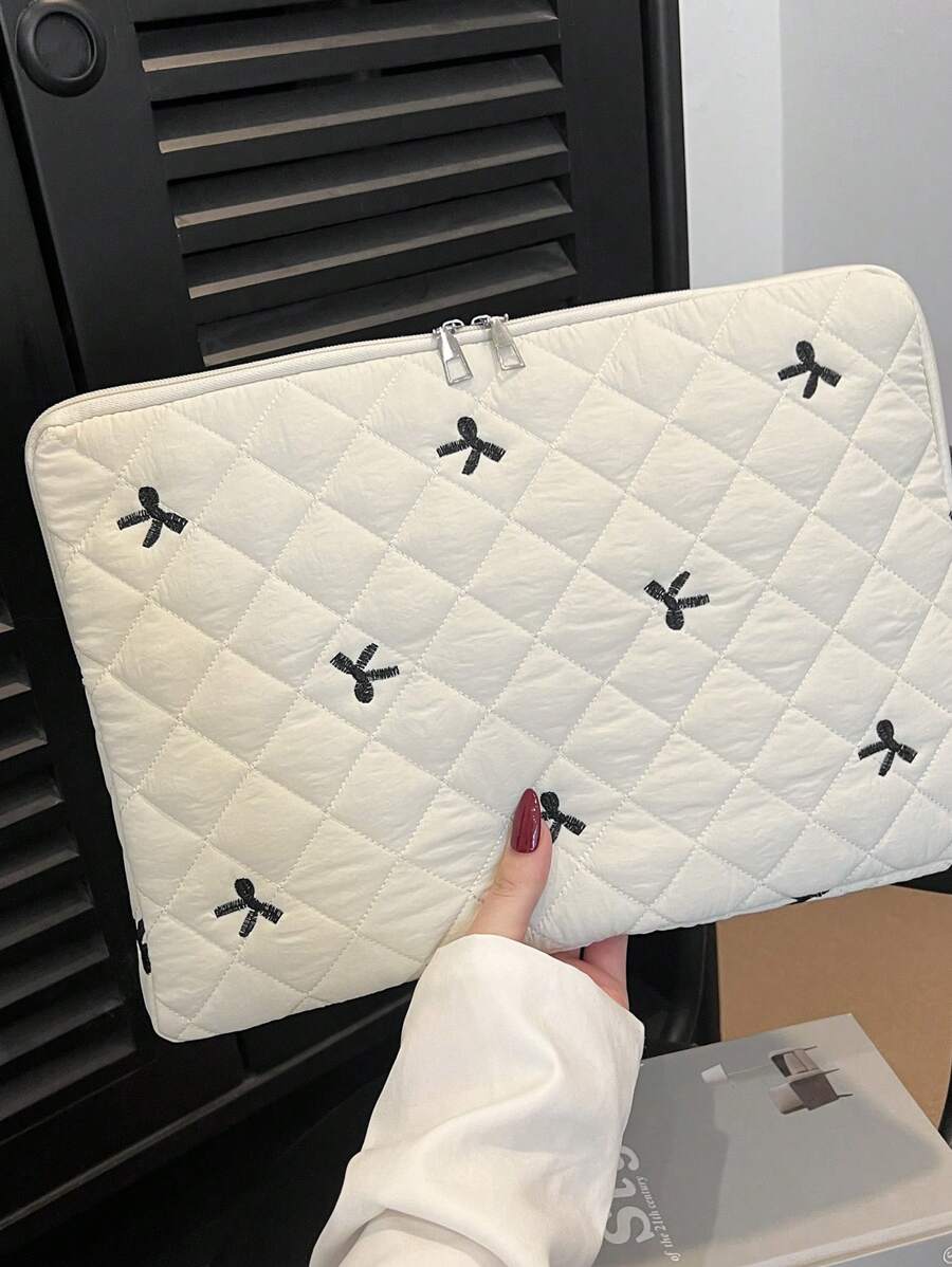 Multi-Size Laptop Bag With Bow, Laptop Sleeve Protective Case Fits 13 13.3 14 15 16 Inch Laptop, Notebook, Chromebook, Suitable For Women, Great Gift For Teachers, Backpack, College, Back To School, Classroom And Laptop Sleeve