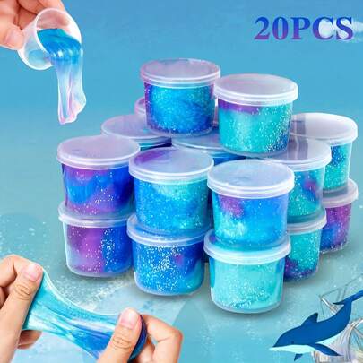 8-24pcs Crystal Slime Party Favors - Non-Sticky And Ultra-Soft Slime, Packaged In PP Containers, Perfect As Birthday Gifts, Easter Eggs, Classroom Rewards, Unicorn-Themed Parties, Halloween And Christmas Presents.