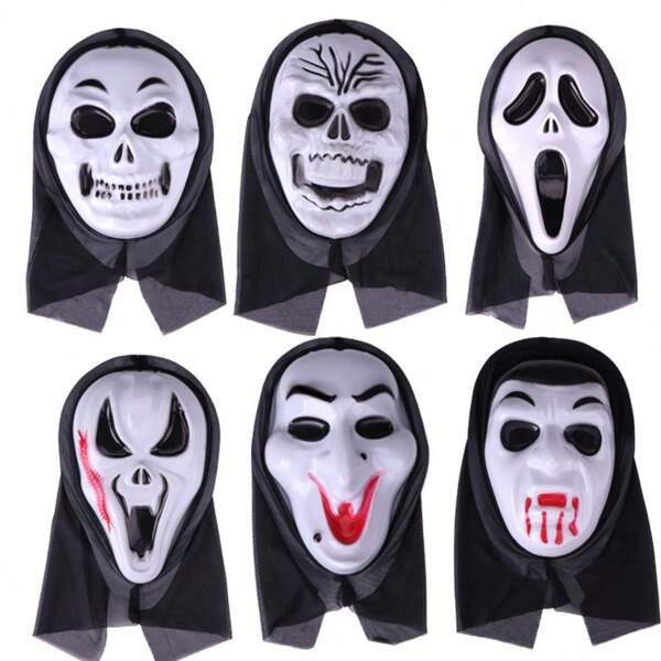 1Pc Halloween Mask Adult Children Death God Single Piece Horror Ghost Mask Ghost Face Ghost Festival Mask