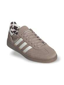 Adidas 手球 Spezial 女款运动鞋，绒面牛纹衬里，独家白垩棕色/橡胶色 JR5007 - 棕色 - 查看 2