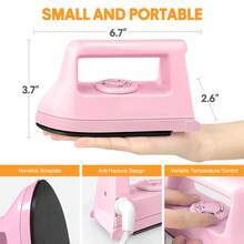 Mini Heat Press Machine, Plug-In Mini Electric Iron For Crafts, Quilting, Travel, Sewing Accessories, Portable Heat Transfer Press Machine, Suitable For Beads, T-Shirts, Shoes, DIY Crafts, Hot Press Transfer Printer, Small Iron, Small Appliances - 查看 3