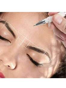 2 pezzi/3 pezzi/4 pezzi/5 pezzi/6 pezzi Penna segnatratto per microblading delle sopracciglia bianche, penna segnatratto per la pelle, strumenti di mappatura per il posizionamento del trucco permanente per sopracciglia