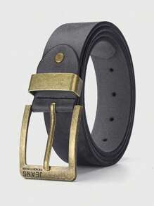 1 buc Curea din piele PU de înaltă calitate pentru bărbați, cu cataramă metalică retro, curea pentru agrement, curea de afaceri, accesoriu la modă pentru bărbați, curea de designer, mărime mare, pentru cadouri ideale