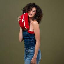 Bolsa de Cinturón Cruzada con Estampado de Leopardo en Lona de Algodón – Ligera, Cómoda y Elegante Bolsa de Viaje Diseño  y Uso Diario – Riñonera con Doble Cremallera para Hombres y Mujeres - Nómada Rojo - Ver 9