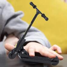 1 pezzo Monopattino a dito per bambini, BMX pieghevole di tipo T con freno, giocattoli educativi, skateboard a dito, divertente movimento con le dita