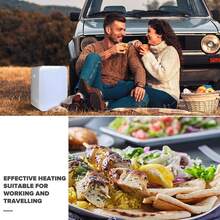 ADVWIN Mini Fridge For Bedroom - Portable 13L/12 Can Electric Plug In Cooler & Warmer For Food, Drinks, Beauty & Makeup, White - Xem 6