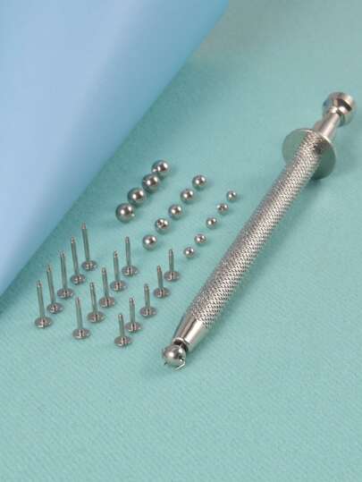 31入组/套球裝飾唇釘套裝不銹鋼時尚朋克完美穿孔適合女士和男士身體鏈禮品