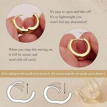 3Pairs Gold Hoop Earrings Set For Women Chunky Huggie Dainty Earrings Jewelry For Women Teens