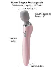 Handheld Vibrating Massager, Cordless Full Body Massager, Silicone Massage Head For Neck, Back, Shoulders, Waist, Legs And Feet, Tool For Women, Suitable As A Holiday Gift