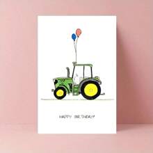 1 Stück Lustige Traktor Geburtstagskarte, innen leer, unisex, geeignet für Männer, Frauen, Freunde, Freundin, Freund, Ehefrau, Ehemann, humorvolle Erwachsenen-Feiertagskarte - einzigartige Glückwunschkarte