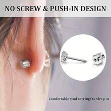 2 件套耳洞穿刺套装一次性无菌耳洞穿刺器，含 5 件不锈钢替换耳钉，男女通用，易于使用的耳钉枪，带硅胶垫