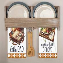 2/4/6/48 piezas Toallas de cocina suaves con patrón vintage de ensalada y libro, multiusos, de secado rápido, aptas para cocina, celebraciones, bodas, decoración y talla grande