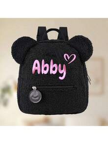 1pc Custom Embroidered Name Backpack, Back To School Supplies For Kids,Custom Stuffed Animal Backpack, Customizable Embroidered Cartoon Plush Backpack, Custom Children'S Backpack, Customizable Teddy Bear Backpack - Style B - View 12