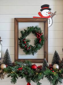 1 pieza Decoración de marco de puerta de madera de Navidad, Decoraciones de marco de puerta con diseño de muñeco de nieve de Navidad, Decoraciones de Navidad para el hogar 2025, Regalos de Navidad, Decoraciones de puerta de Navidad, Regalos de Año Nuevo 2026, Decoración para vacaciones y días festivos, Decoración versátil para habitaciones, Decoración diaria para marcos de puertas